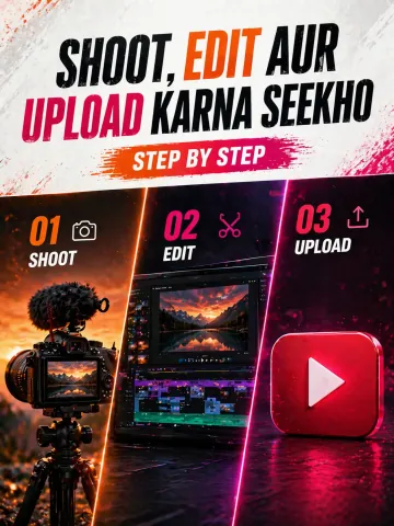 Shoot, edit aur upload karna seekho step by step